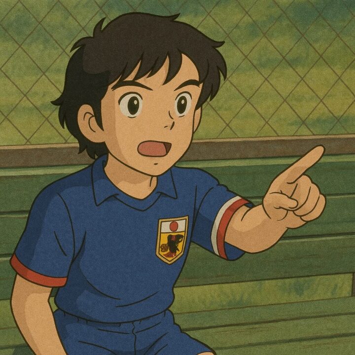 キャプテン翼:心臓病の為、試合に出れないのでベンチから指示をする三杉淳