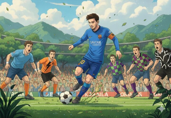 キャプテン翼の影響を受けたメッシのイメージ画像