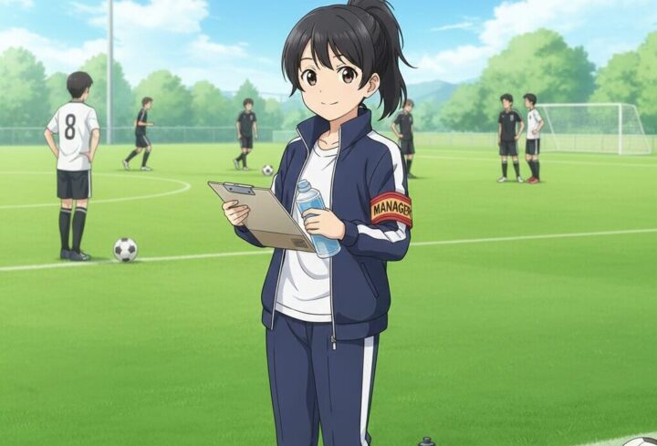 キャプテン翼：早苗のマネージャー姿のイメージ画像