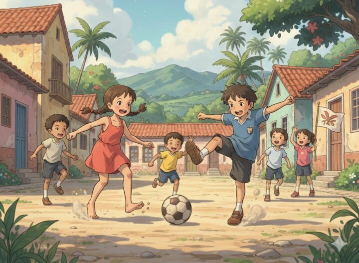 キャプテン翼をみてサッカーに興味を抱いた子供たち