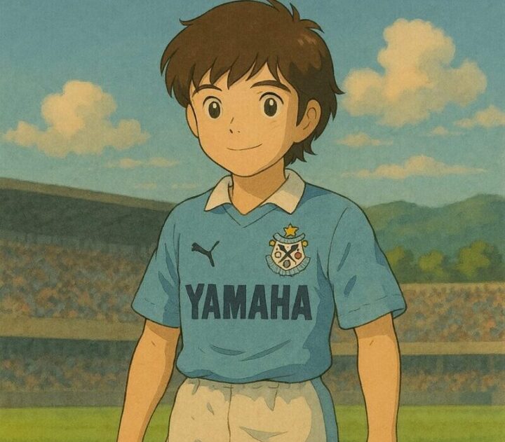 キャプテン翼:岬太郎がジュビロ磐田のユニホームを着ているイメージ画像