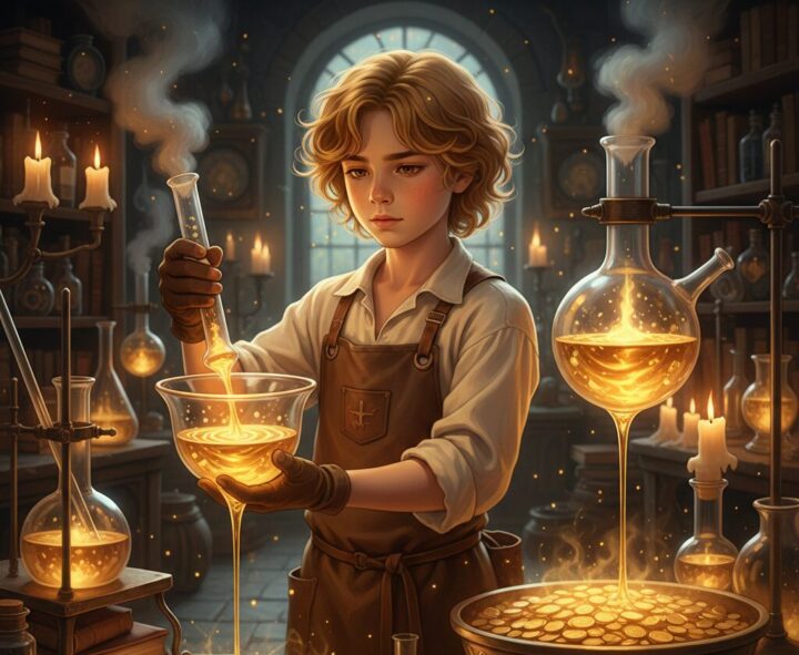 ハガレン:アルが金を錬成しているイメージ画像