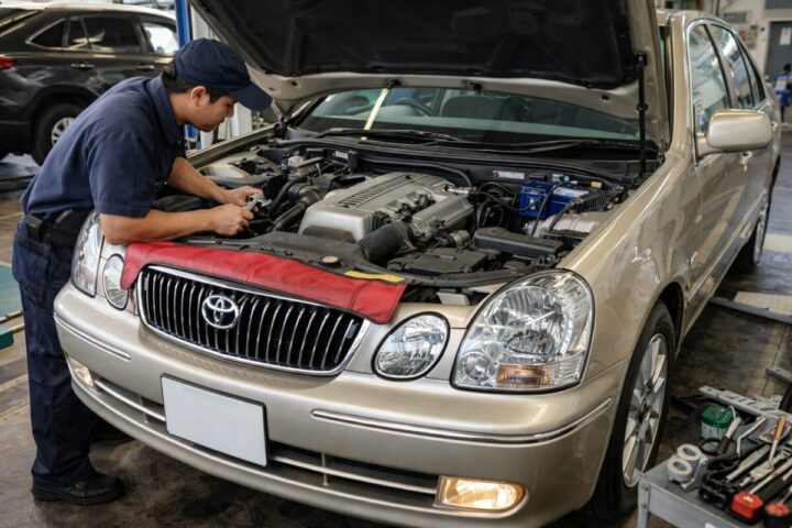 トヨタ プログレをメンテナンスしているイメージ画像