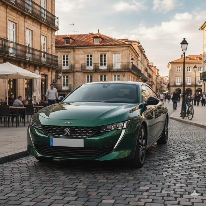 グリーンのプジョー508のイメージ画像