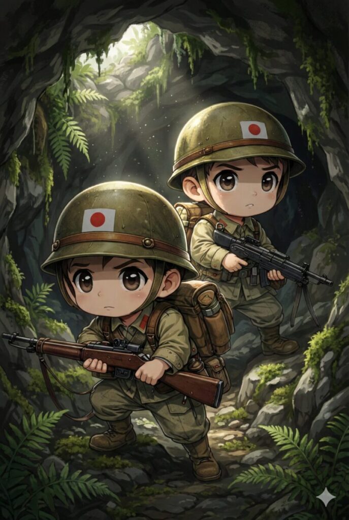 ペリリュー 楽園のゲルニカ:洞窟にいる吉敷と田丸のイメージ画像