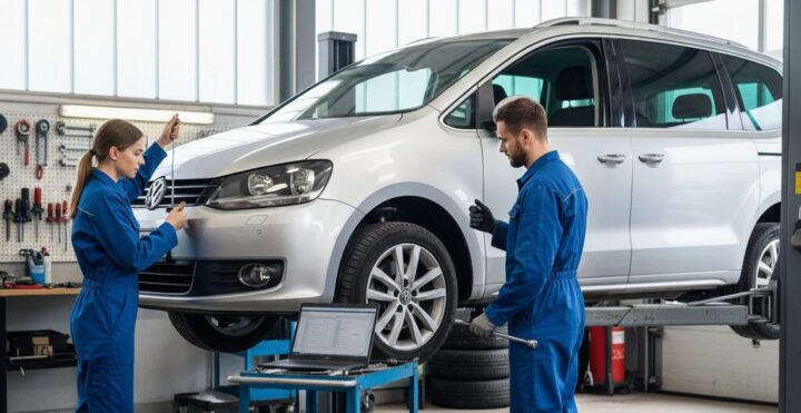 フォルクスワーゲン シャランをメンテナンスしているイメージ画像