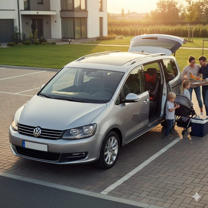 フォルクスワーゲン シャランで今から出かける家族のイメージ画像