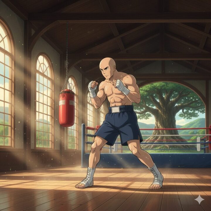 はじめの一歩:ハンマーナオがシャドウボクシングをしているイメージ画像