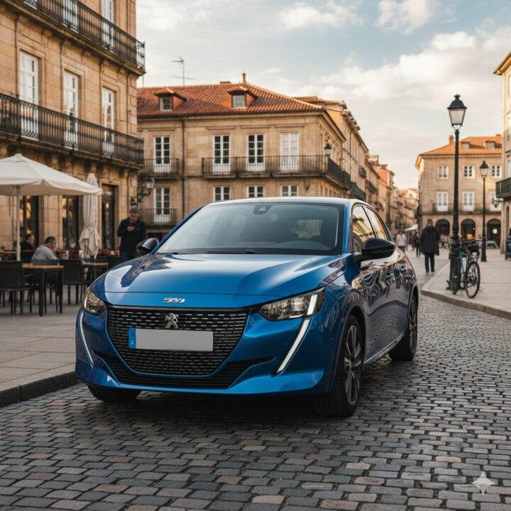 ブルーのプジョー208のイメージ画像