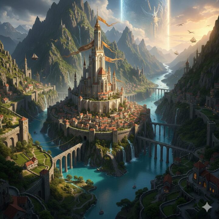 王国への続く道:エイギルが目指している王国のイメージ画像