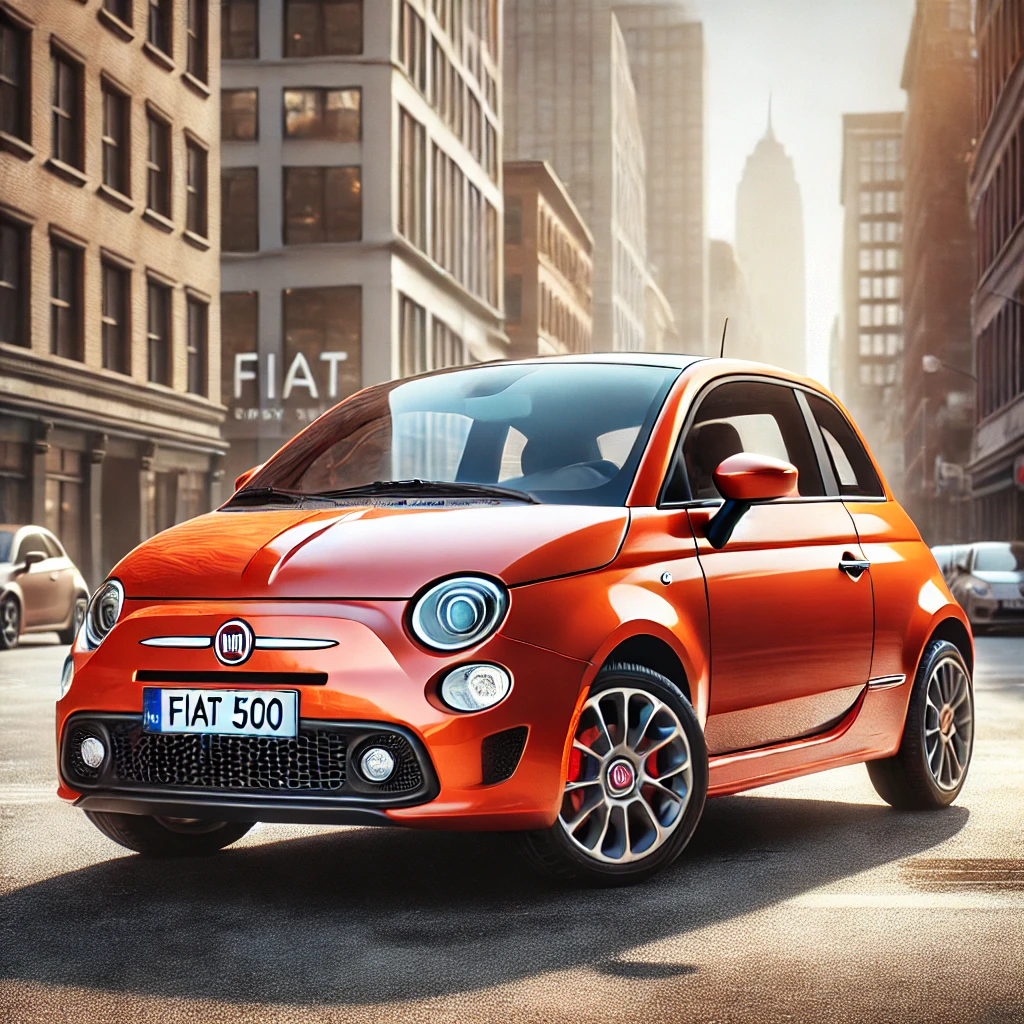 オレンジのフィアット500のイメージ