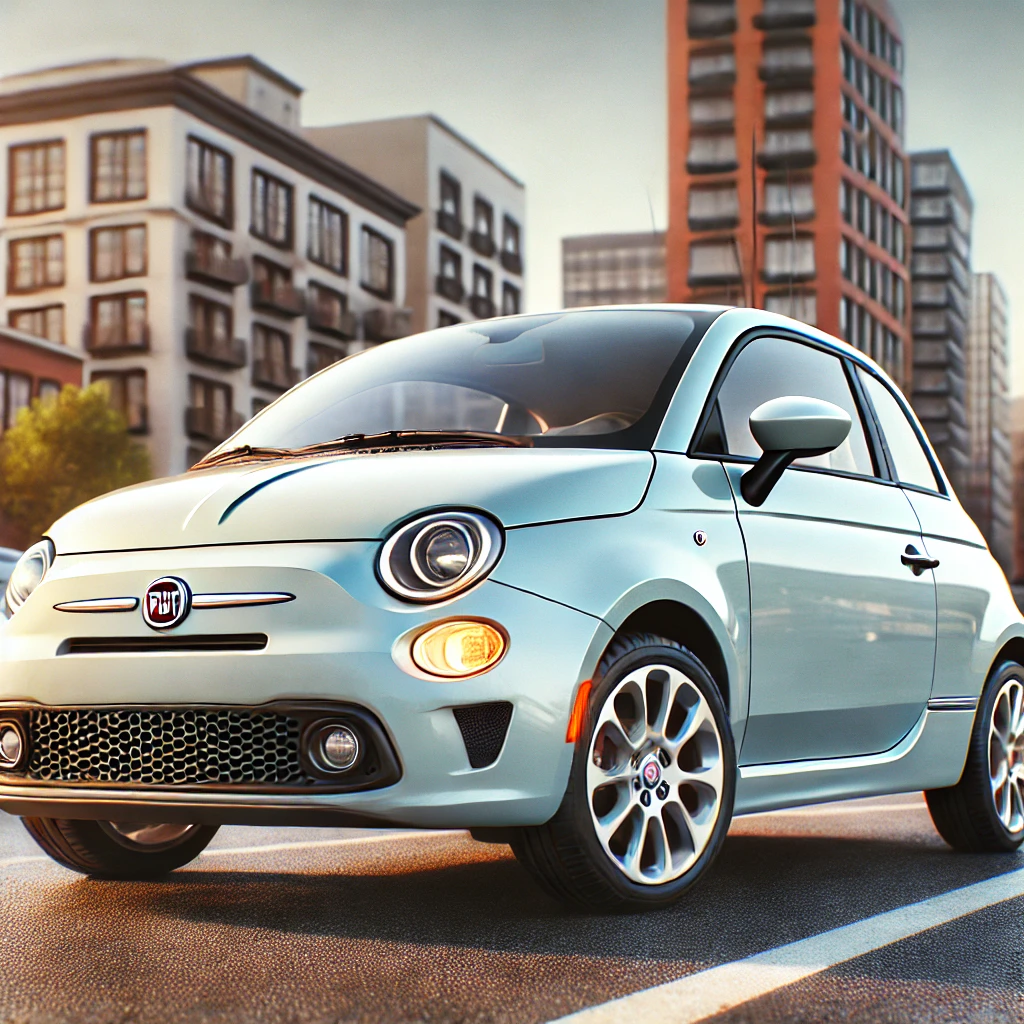 白いフィアット500のイメージ画像