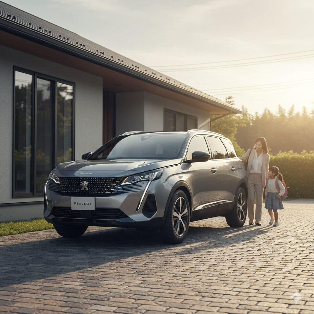 プジョー5008 が家の前に駐車しているイメージ画像