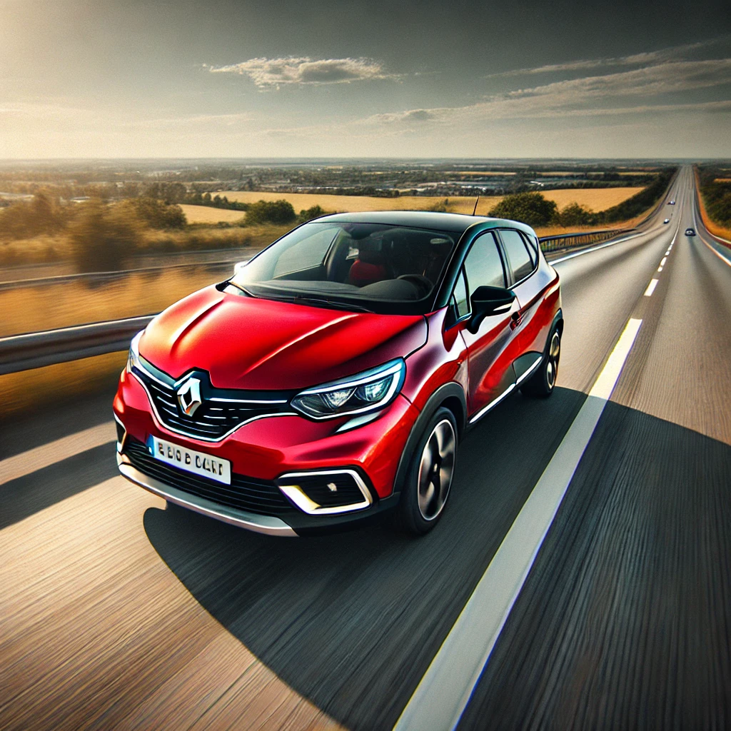 レッドのルノーキャプチャーが高速を走っているイメージ画像