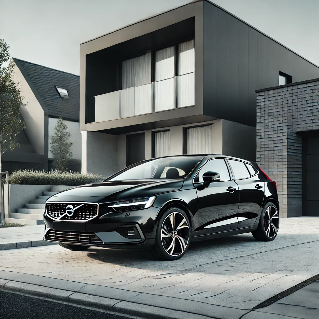 ブラックのV40が家の前に駐車しているイメージ画像