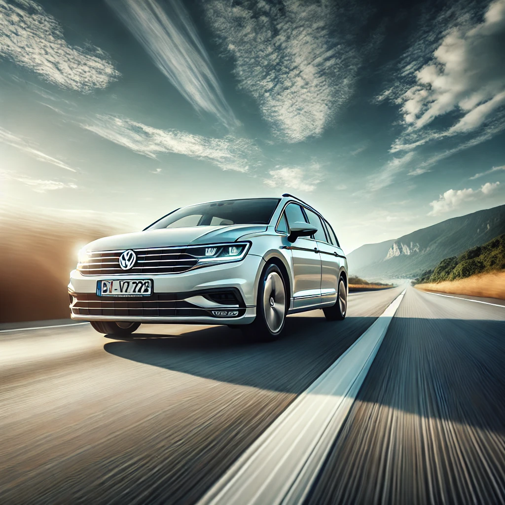 ホワイトのシャランが高速を流しているイメージ画像