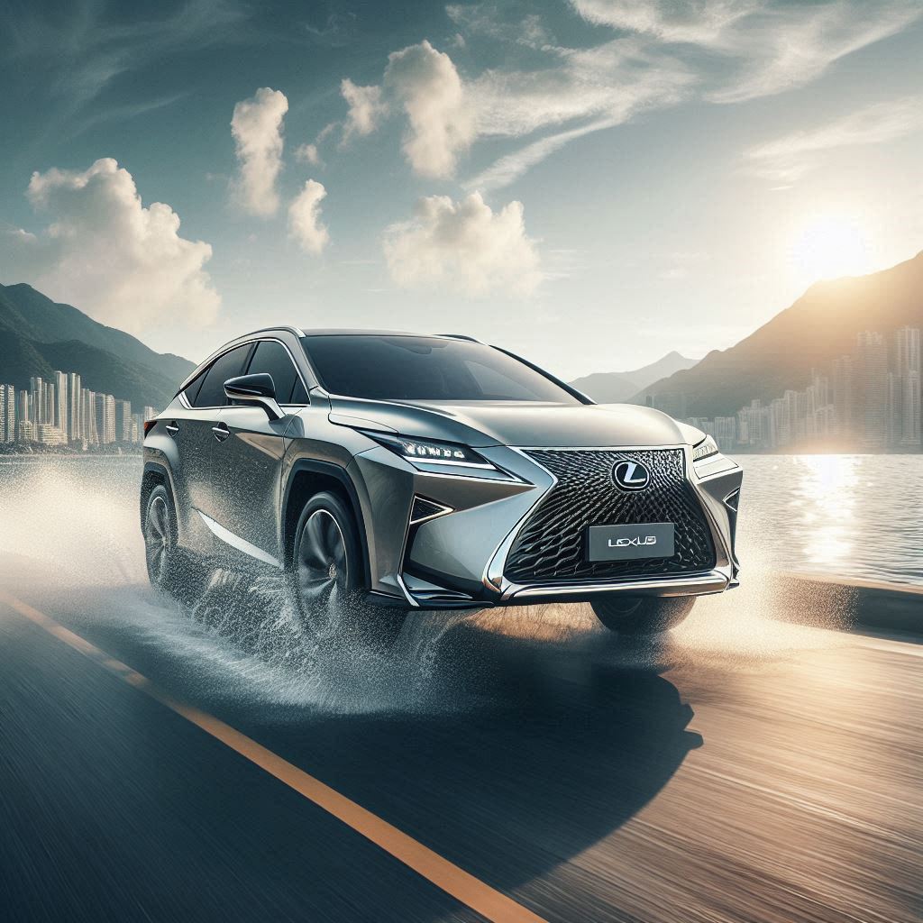 レクサスRX ソニックチタニウムが海沿いを走っているイメージ画像