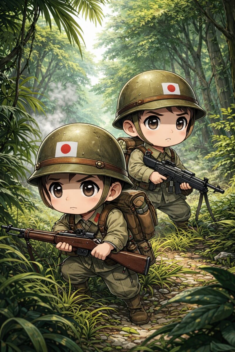 ペリリュー 楽園のゲルニカ:ジャングルにいる吉敷と田丸のイメージ画像